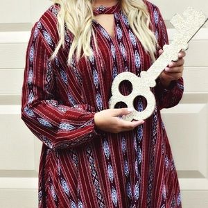 JODIFL | burgundy tunic/dress | Medium